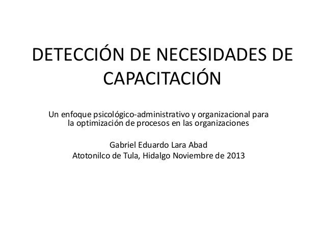 deteccion de necesidades de capacitacion